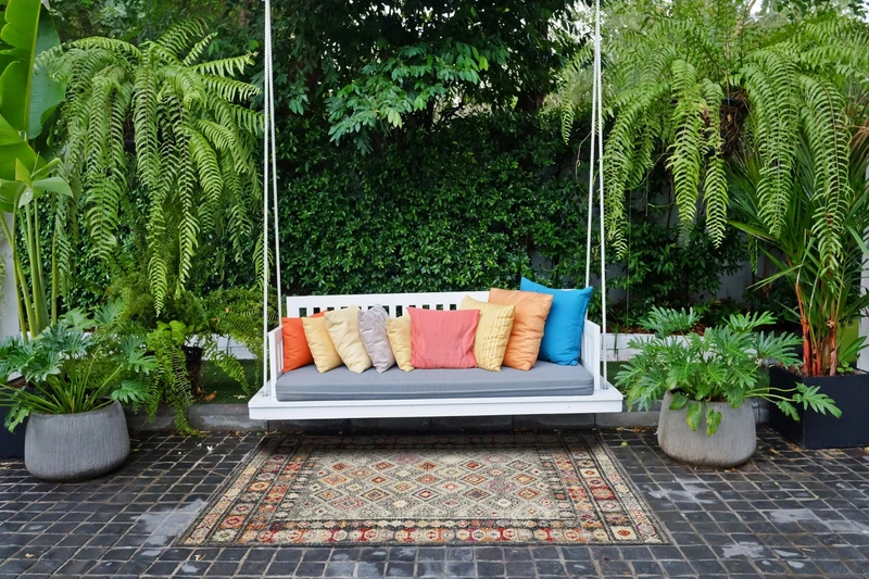andiamo Bonnie Outdoor Rug Weatherproof Balcony Rug Waterproof Outdoor Rug in Colourful Design Can Also Be Used as a Rug Living Room or Kitchen Rug Multi Light 120 x 170 cm