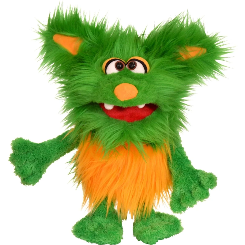Living Puppets Monster to go! Hand Puppet Gravel Suitable for Adults and Children, Size: 20 cm, Hand Wash, W847, Green