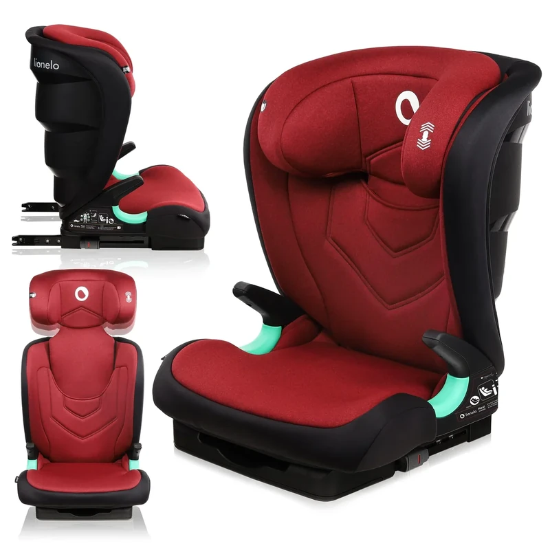 LIONELO Child Car Seat Neal I-Size from 3 to 12 Years (Group 2/3,100 to 150 cm) ISOFIX or Car Safety Belt Installation, Adjustable Headrest, Side Impact Protection, Armrests, R129