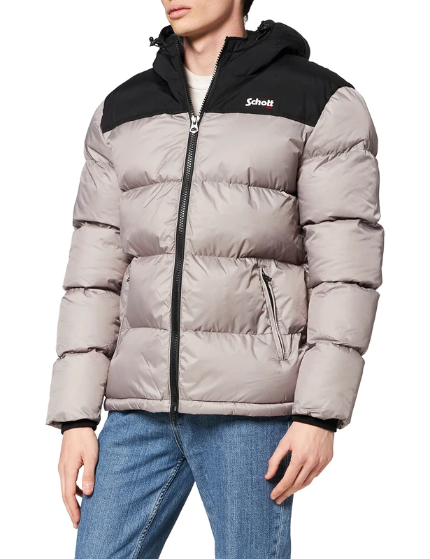 Schott NYC UTAH2 Unisex Jacket, Silver, 3XL