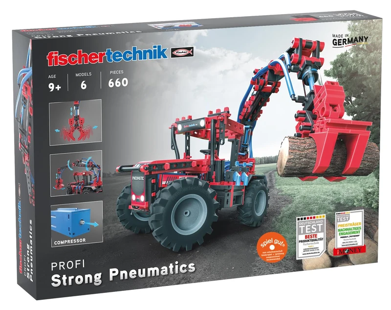 fischertechnik PROFI Strong Pneumatics 559876 – Construction Set, Educational Toy for Children, 6 Models, Ages 9+