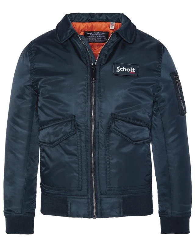 Schott NYC Junior 210100B Jacket, Navy, 12 ans