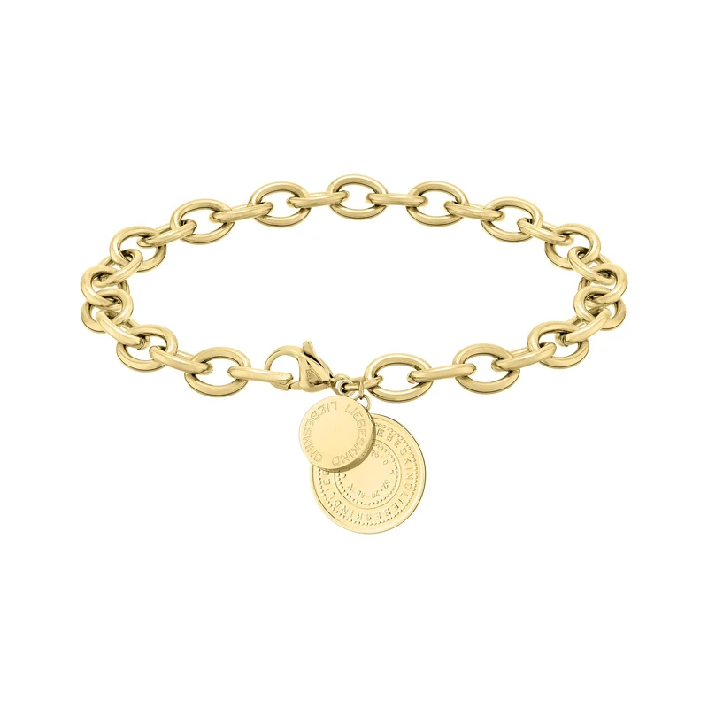 Liebeskind Bracelet with pendant made of stainless steel, 20 cm, Stainless Steel, No gemstone,