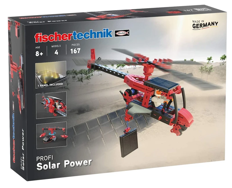 fischertechnik PROFI Solar Power 559882 – Construction Set for Children, Solar Energy Experiment Kit, Ages 8+