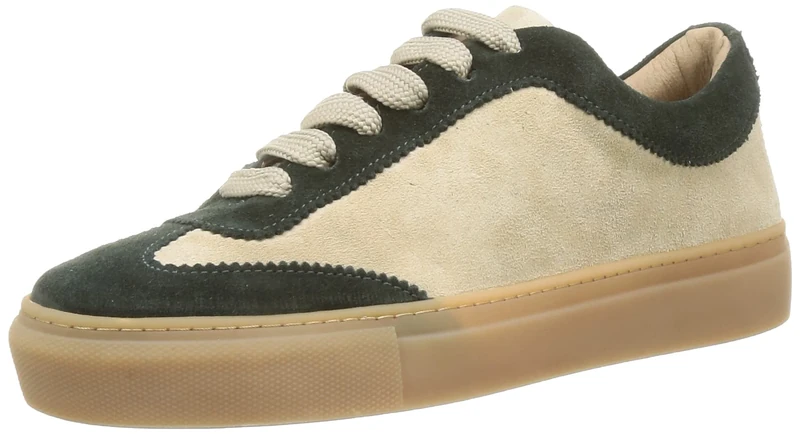 Bensimon Women's Baskets Gold Sneaker, Ecru Vert, 4 UK