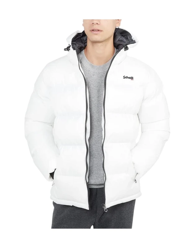 Schott NYC Men's IDAHO2 Jacket, White, XS