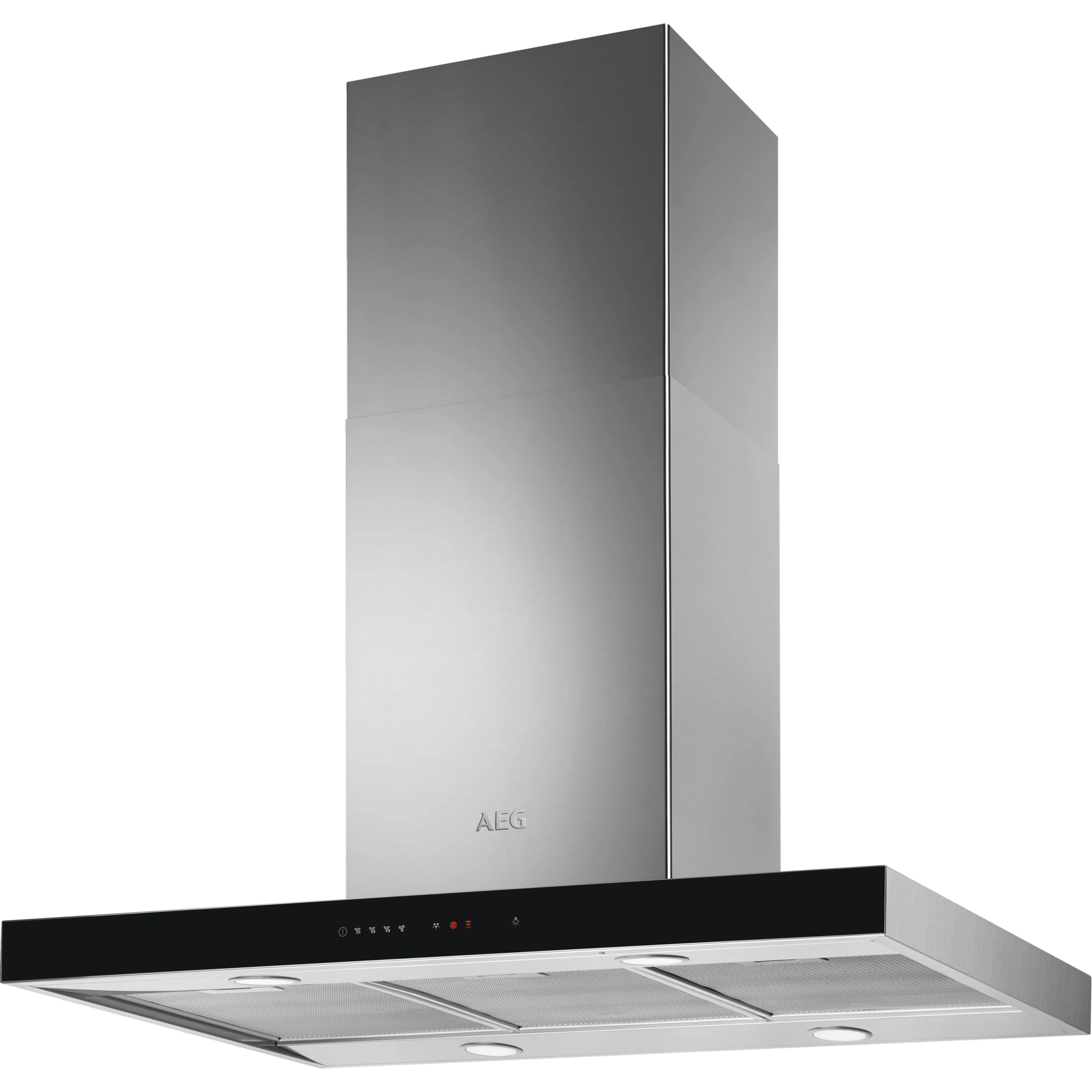 AEG 90cm Slimline Island Hood with Hob2Hood - Stainless Steel