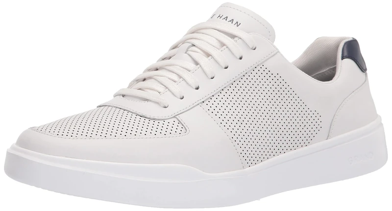 Cole Haan Men's Grand Crosscourt Modern Perforated Sneaker, Optic White/Peacoat, 8.5 UK