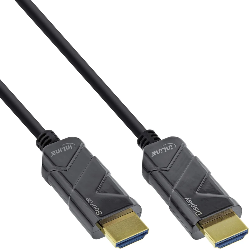 InLine® HDMI AOC Cable, Ultra High Speed HDMI Cable, 8K4K, Black, 20 m
