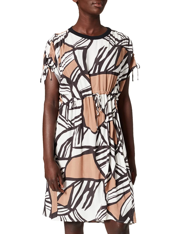 Taifun Women's Dress Fabric, White Patterned, 12