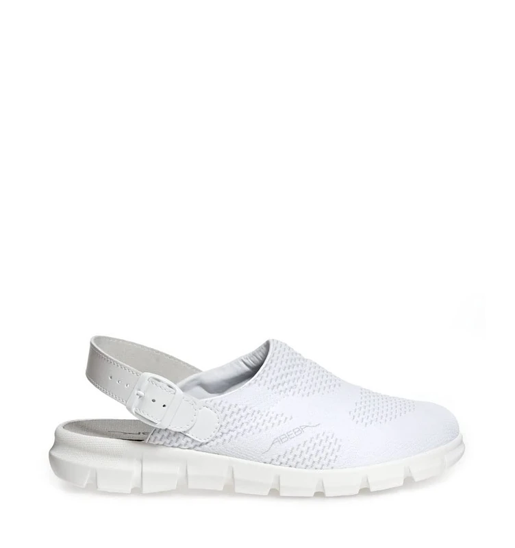 Abeba Clog 7329 Dynamic Knitted Textile White - Image 1