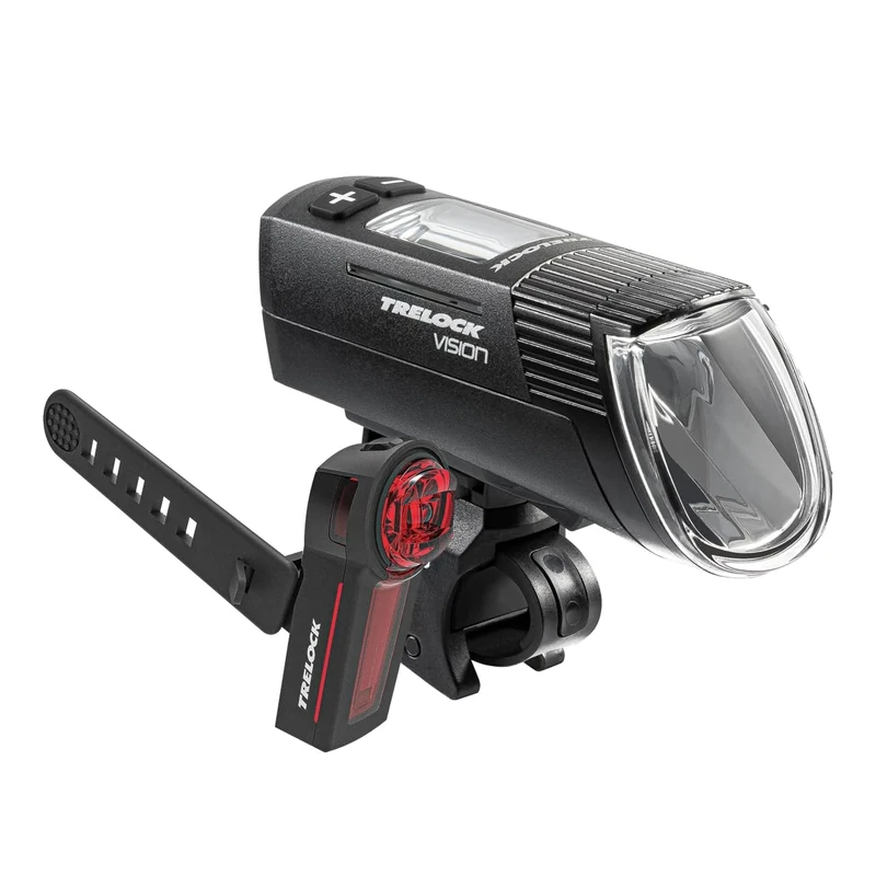 TRELOCK LS 760 I-GO VISION 100 LUX and LS740 VECT Rear Light with Brake Light Function, USB Rechargeable, Black
