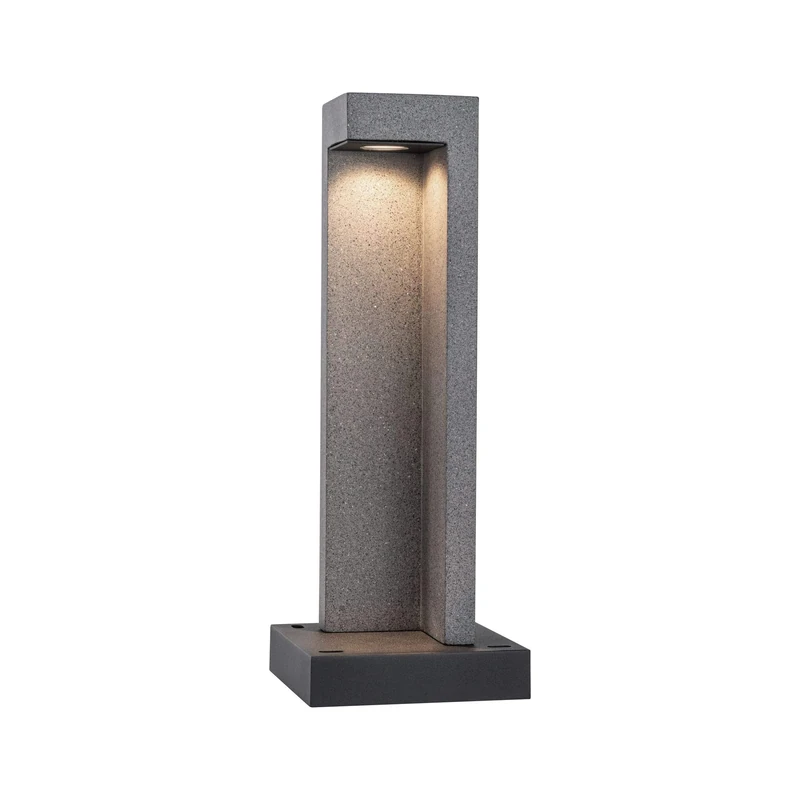 Paulmann 94501 Concrea LED outdoor luminaire bollard IP44 incl. 1x6.8 watt bollard light black sandstone garden lighting concrete 3000 K