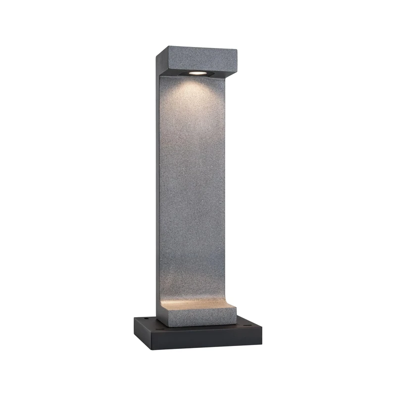Paulmann 94502 Concrea LED outdoor luminaire bollard IP44 incl. 1x6.8 watt bollard light black sandstone garden lighting concrete 3000 K