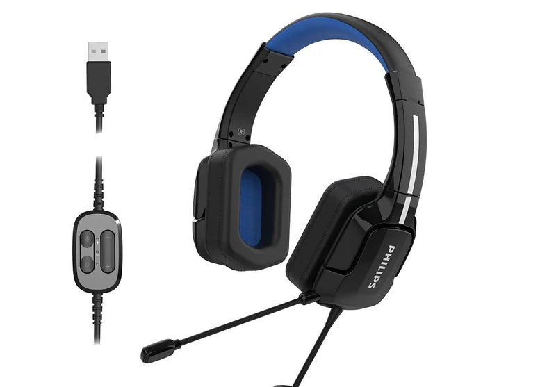Philips TAGH401/00 - Lightweight over-ear gaming-headset with immersive surround and adjustable headband, black