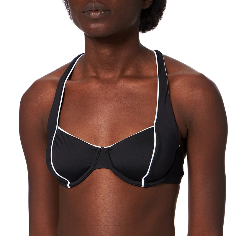 Seafolly Women's U/Wire Bra Bikini Top, Black, UK 6