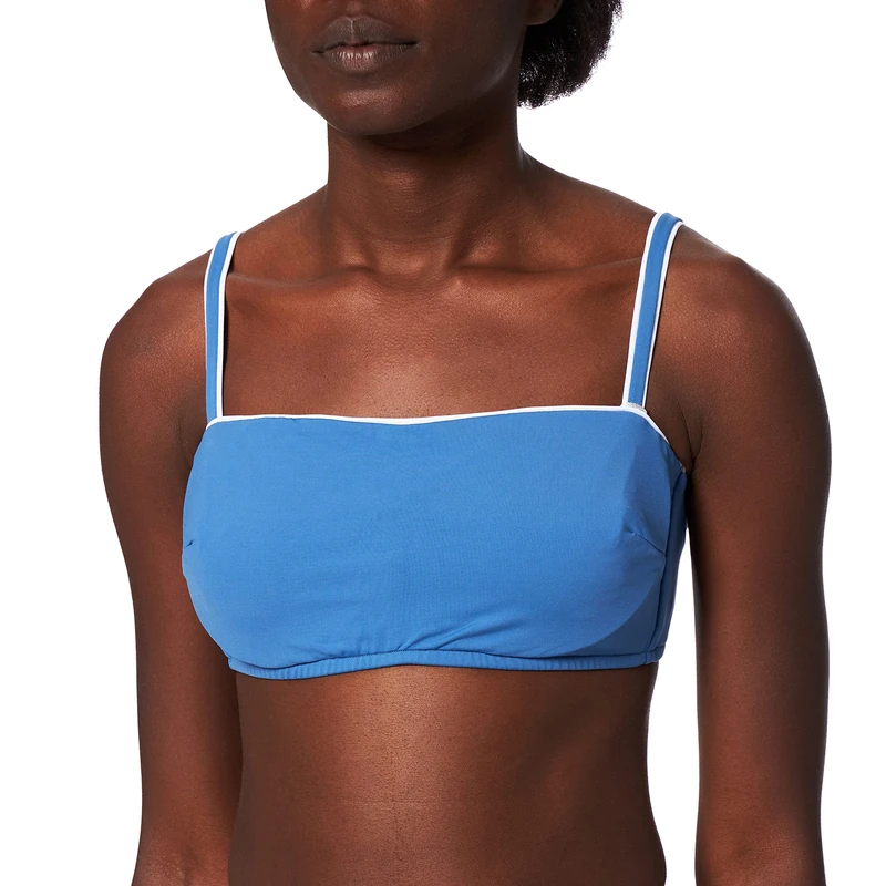 Seafolly Women's DD Bandeau Bra Bikini Top, Marine Blue, 12