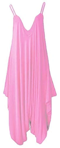 COLOP Ladies Cami Lagenlook Romper - Baby Pink Size 16-18