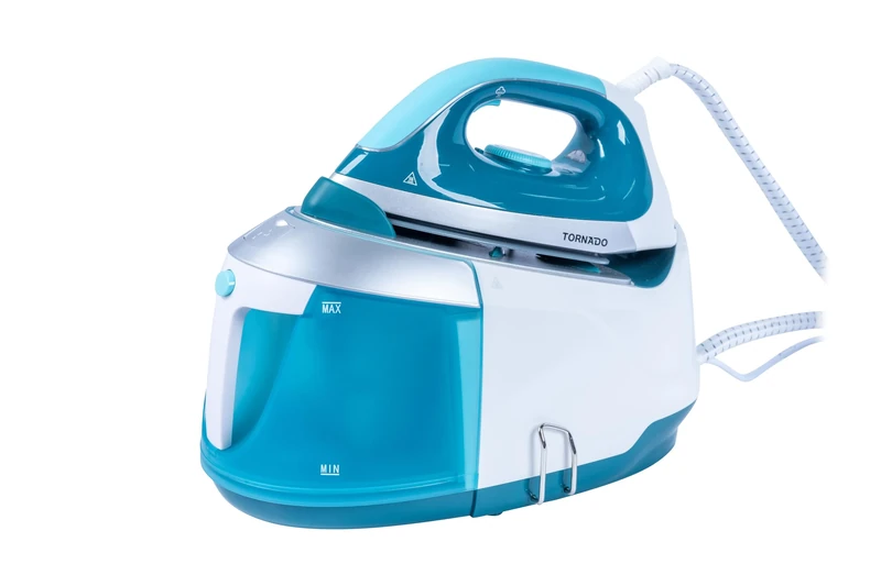 Tornado TSS-2400D CENTRALE VAPEUR 2400W, RÉSERVOIR 1,8L, SEMELLE CÉRAMIQUE, DÉBIT VAPEUR 280G/MIN, TURQUOISE/BLANC