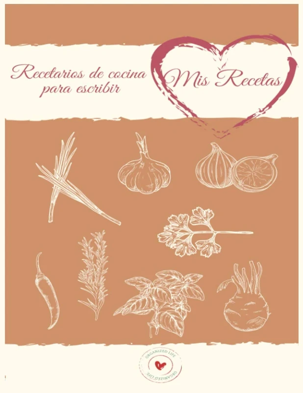 Recetarios de Cocina Para Escribir: Mis Recetas: El cuaderno para mantener organizadas recetas valiosas. (100 formularios para completar).