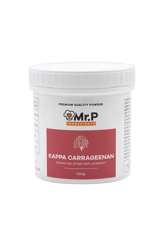 Mr.P Ingredients Kappa Carrageenan 100g Powder Gelling Agent Vegan Vegetarian Alternative to Gelatine Halal Kosher Gluten Free (Recyclable Pot)