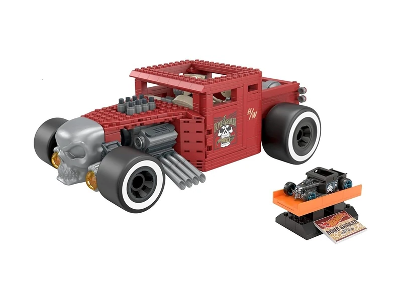 MEGA Hot Wheels Vehicle Building Toy Collectible for Adults, 1:18 Scale Bone Shaker with Die Cast Model for Fans and Collectors, HBD50 - Image 1
