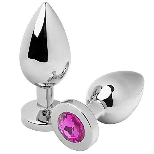 METALHARD ANAL PLUG DIAMOND PINK MEDIUM 7.62CM - Image 1