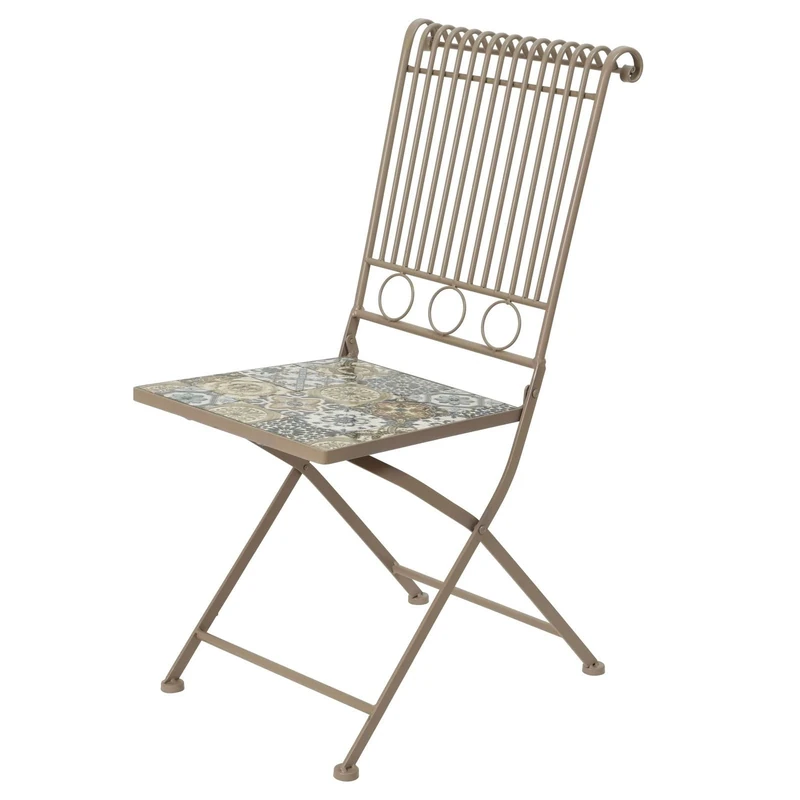 PRG Folding Toulouse Chair with Mosaic Decoration 45X38X90CM - Image 1
