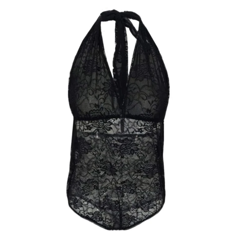 QQQQC Women's Baby Dolls Women Sexy Lingerie Pregnant Women Pajamas Bandage Tights Sexy Lace Underwear Underwear-Black_XXL