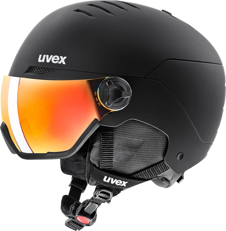 uvex Wanted Visor - Ski Helmet for Men and Women - Visor - Individual Fit - Black Matt - 58-62 cm