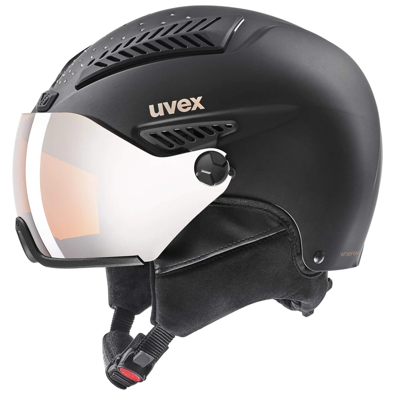 uvex Hlmt 600 Visor - Ski Helmet for Men and Women - Visor - Individual Fit - wmn Black Matt - 55-57 cm