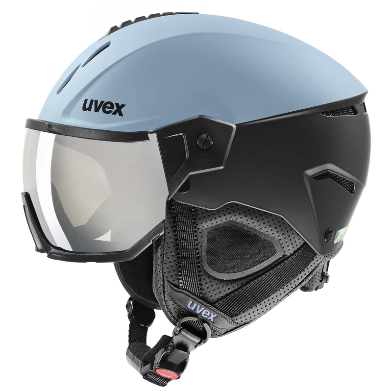 uvex Instinct Visor - Ski Helmet for Men and Women - Visor - Individual Fit - White-Black Matt - 53-55 cm