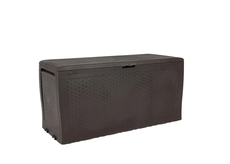 Keter Samoa Outdoor Trunk with Wood Effect, 116.4x44.7x57cm Brown