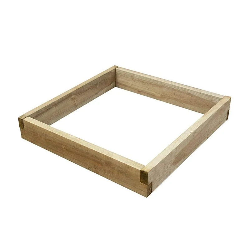 Forest Garden Caledonian Square Raised Bed Wooden Planter | 90 x 90cm | Bottomless | Pressure Treated