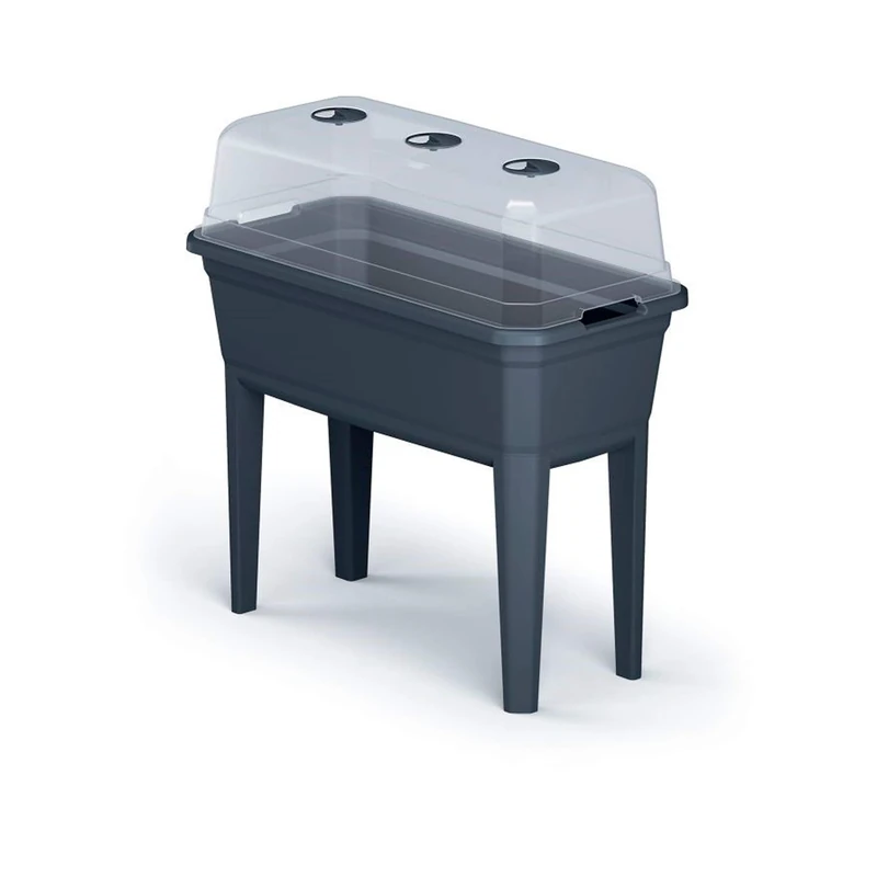 Prosperplast ZA1393 Tall Cover Respana Planter Ecoline Plastic Anthracite 59.6 (L) x 36.8 (W) x 75.3 (H) cm