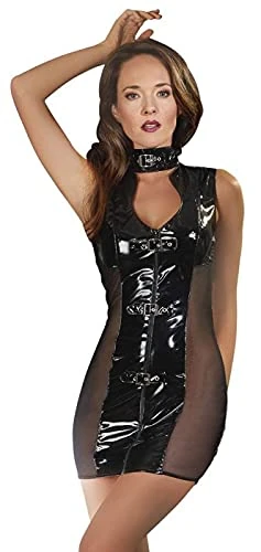 Black Level Vinyl Dress Black S
