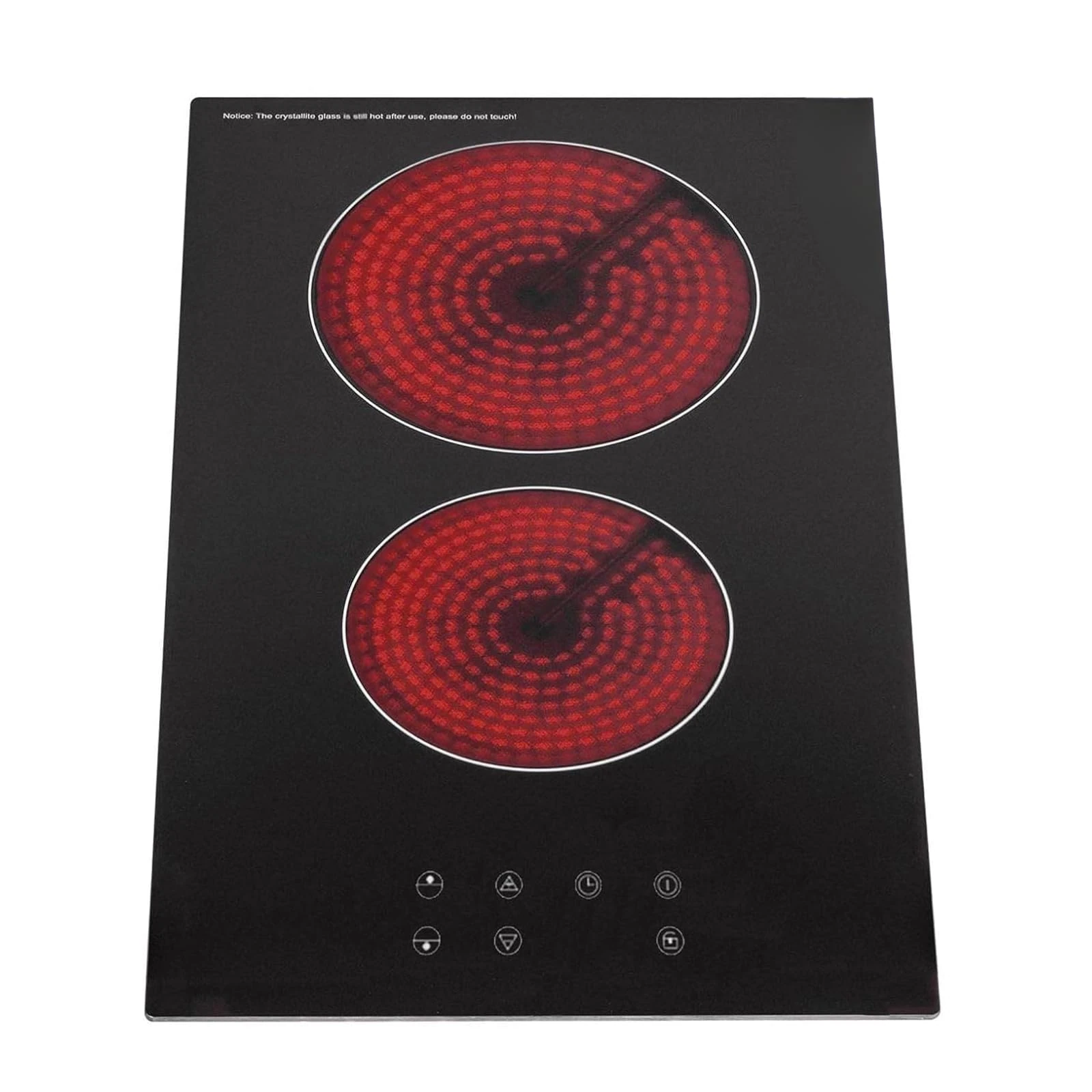 SIA CERH31BL 30cm Electric Ceramic Hob, Domino Hob, 2 Zone with Touch Control, 9 Power Levels, Child Safety Lock, Black, 2 Years Parts & Labour Guarantee