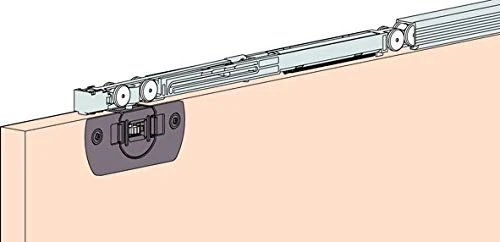 HAWA Clipo 16 Damping System (Sliding Door Fitting), Door Damper for 2 Sliding Doors up to 16 kg