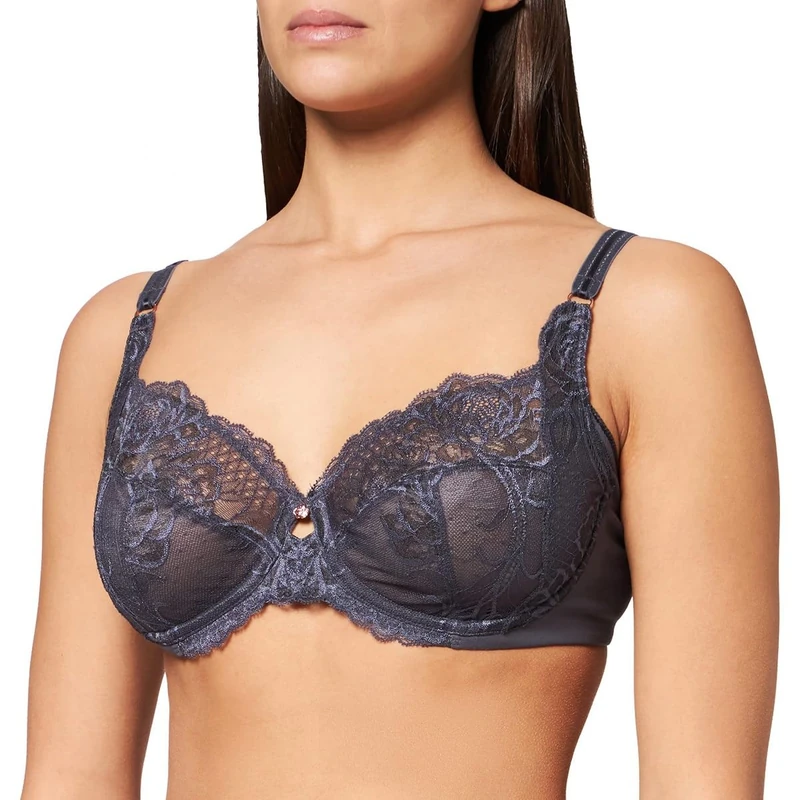 Triumph Women's Wild Peony Florale W, Bra, PEBBLE GREY