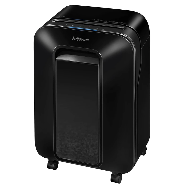 Fellowes Powershred LX200 12 Sheet Mini Cut Shredder 100% Jam Proof with SafeSense Technology for Small Home Office Use - 22 Litre Bin - Security Level P4 - Black