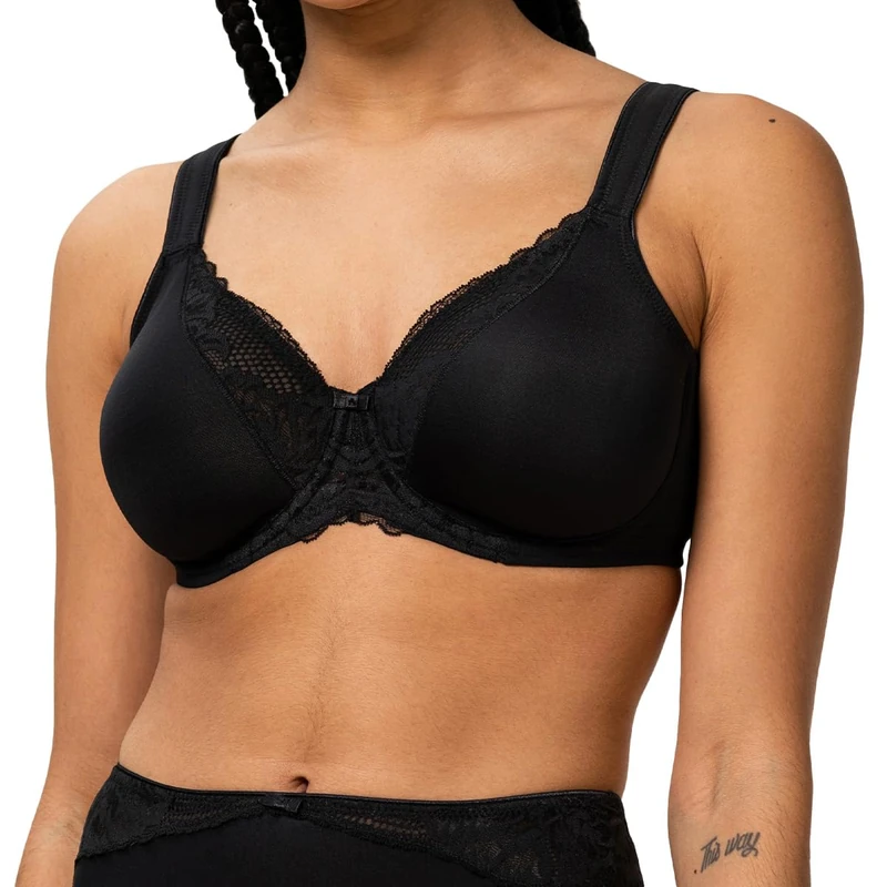 Triumph Women's Modern Lace+Cotton W, Bra, Black