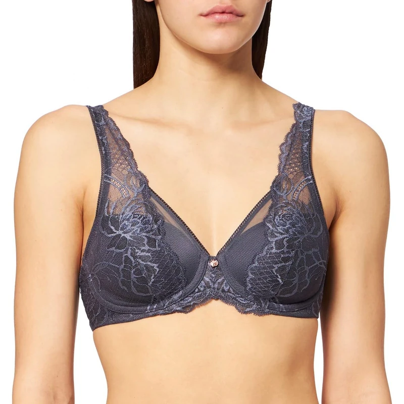 Triumph Wild Peony Florale Wp, Molded Bra Women's, Pebble Grey, 34C - Image 1