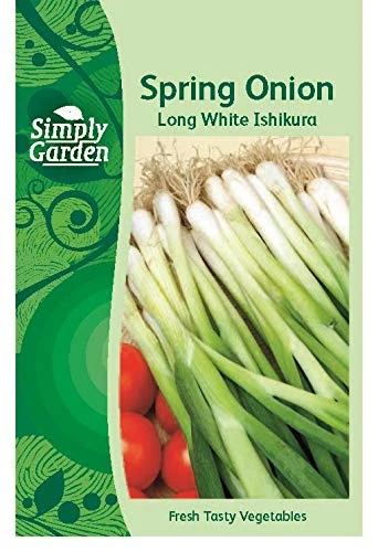 Simply Garden Spring Onion Long White Ishikura Fresh Vegetable Seeds Root Grow Your Own Garden