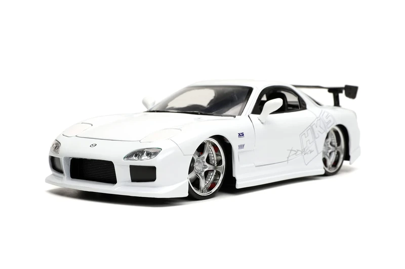Jada Toys Fast & Furious 1993 Mazda RX-7 1:24 Scale Opening Doors Bonnet & Trunk White