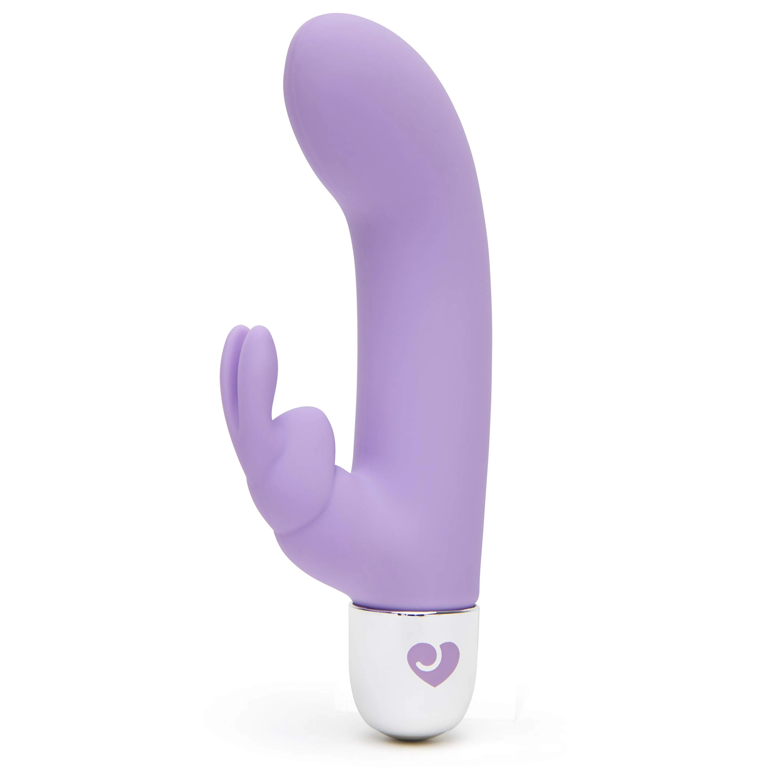 Lovehoney Frisky Rabbit Vibrator - 4 Inch Silicone Slimline G Spot Vibrator for Women - Beginner Friendly 10 Function Dual Stimulation Adult Sex Toy - Waterproof - Purple