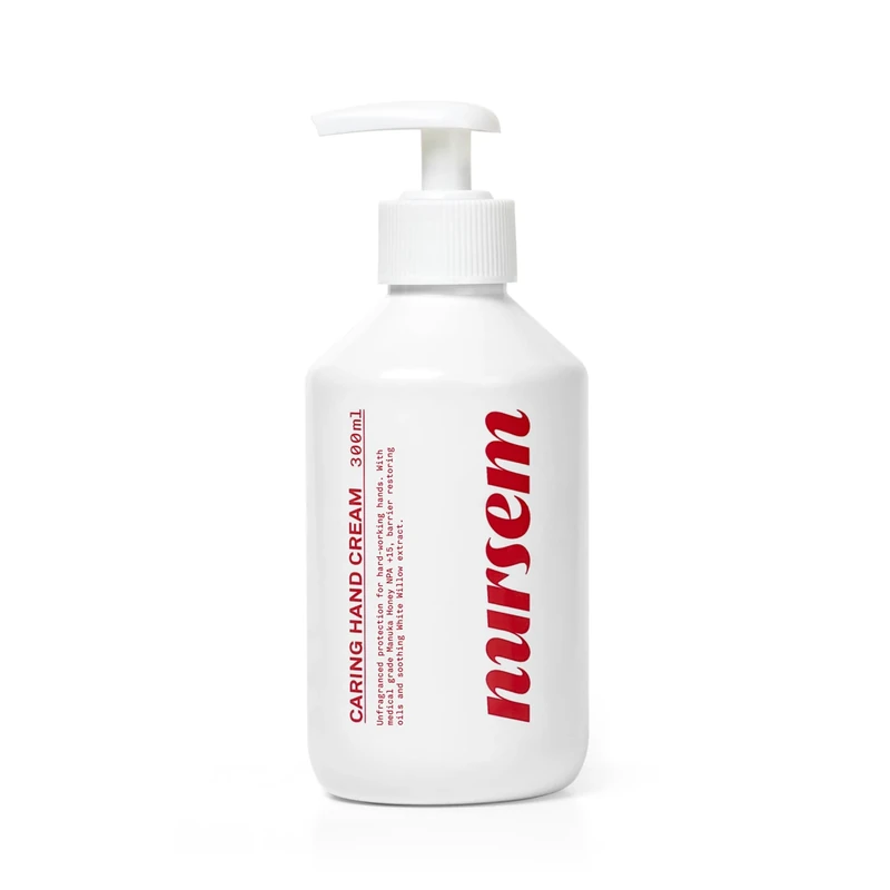 Hand Cream for Dry, Cracked Hands - Fast-Absorbing & Moisturizing, Soothes Sensitive Skin, by Nursem (300ml, Unscented)