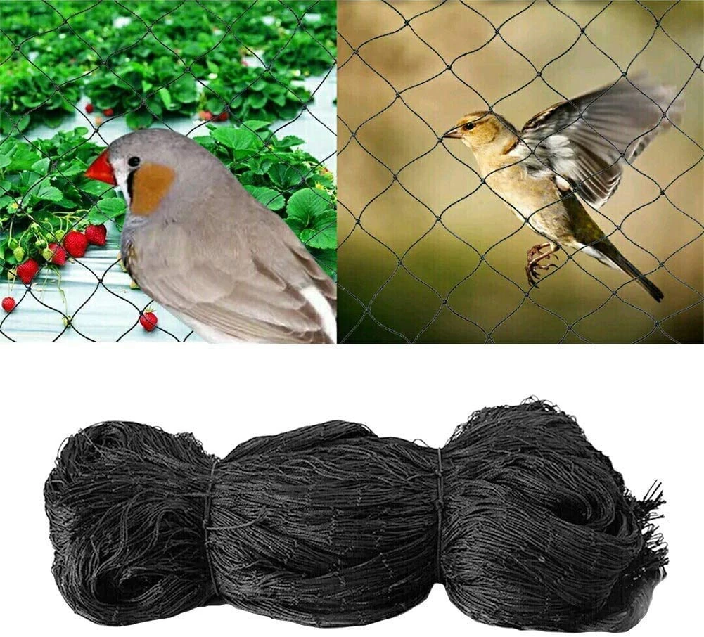 Ram© 4M X 10M Black Garden Netting, Bird Netting, For Plants, Fruit, Vegetable Ponds Protection Cat Bird Proof Garden Netting