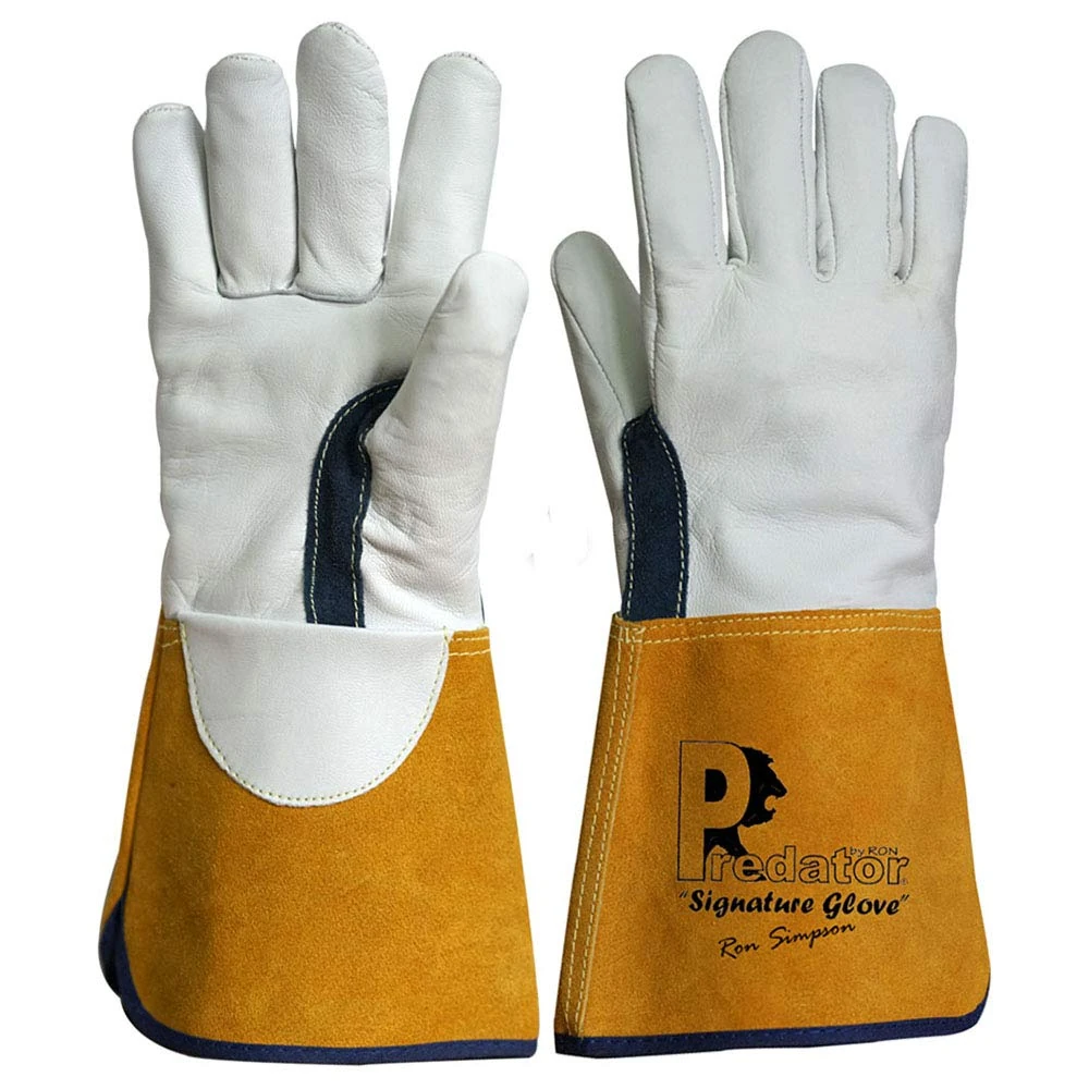Predator By Ron Tig Goat Gauntlet Leather Welding Gloves