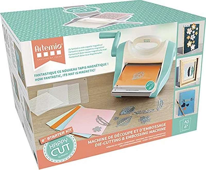 Artemio Starter Kit Happy Cut A5 - Die Cutting and Embossing Machine, White, 35 x 20.5 x 30 cm - Image 1