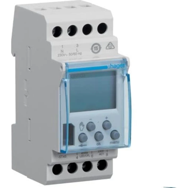 Hager EGN103 DIN Rail Timer Digital - Image 1